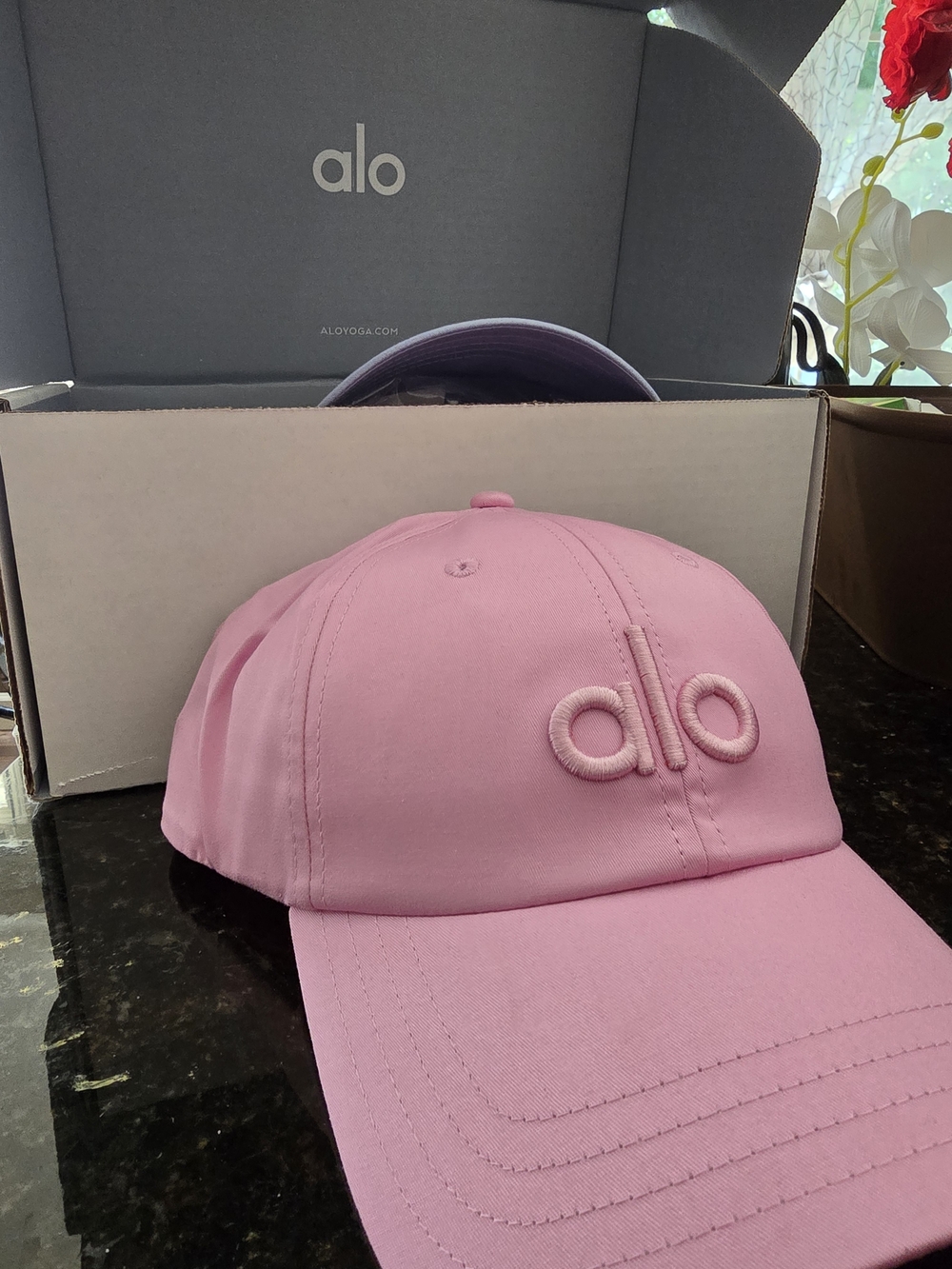 ALO Yoga Light Pink Baseball Cap with Logo Tag
